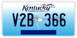 V2B366  license plate in KY