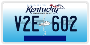 V2E602  license plate in KY