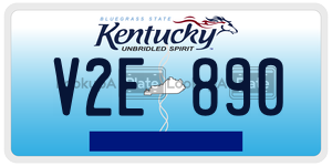 V2E890  license plate in KY
