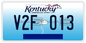 V2F013  license plate in KY