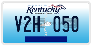 V2H050  license plate in KY