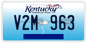 V2M963  license plate in KY