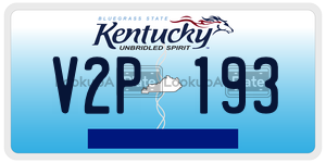 V2P193  license plate in KY