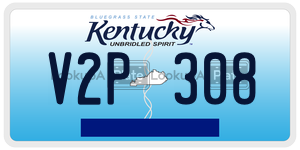 V2P308  license plate in KY