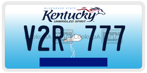 V2R777  license plate in KY