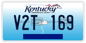 V2T169  license plate in KY