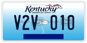 V2V010  license plate in KY