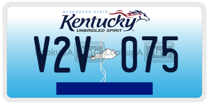 V2V075  license plate in KY