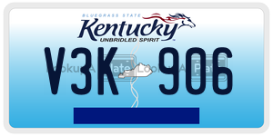 V3K906  license plate in KY