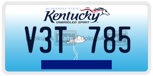 V3T785  license plate in KY