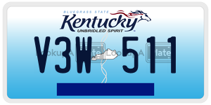 V3W511  license plate in KY