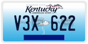 V3X622  license plate in KY