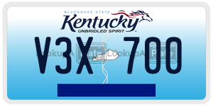 V3X700  license plate in KY