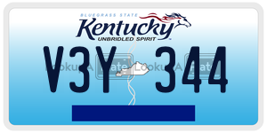 V3Y344  license plate in KY