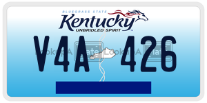 V4A426  license plate in KY