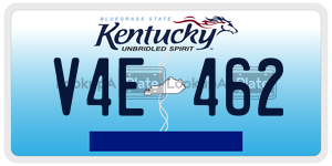 V4E462  license plate in KY