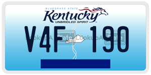 V4F190  license plate in KY