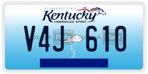 V4J610  license plate in KY