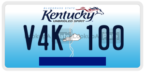V4K100  license plate in KY