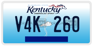 V4K260  license plate in KY