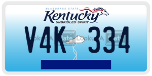 V4K334  license plate in KY