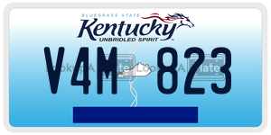 V4M823  license plate in KY