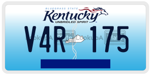 V4R175  license plate in KY