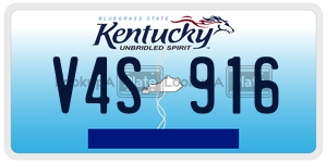 V4S916  license plate in KY