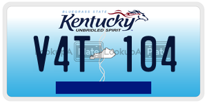V4T104  license plate in KY
