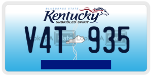 V4T935  license plate in KY