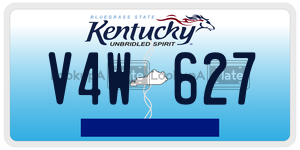 V4W627  license plate in KY