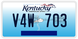 V4W703  license plate in KY