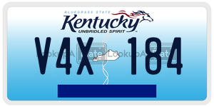 V4X184  license plate in KY