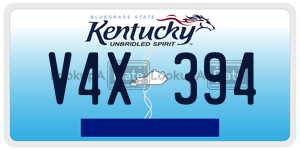 V4X394  license plate in KY
