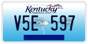 V5E597  license plate in KY