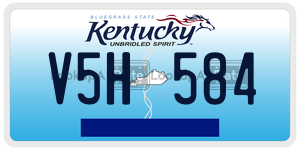V5H584  license plate in KY