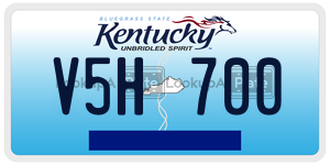 V5H700  license plate in KY
