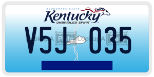 V5J035  license plate in KY