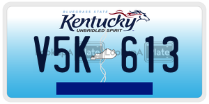 V5K613  license plate in KY