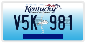 V5K981  license plate in KY