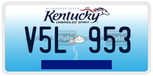 V5L953  license plate in KY