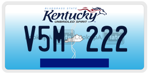 V5M222  license plate in KY