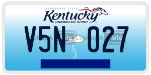 V5N027  license plate in KY
