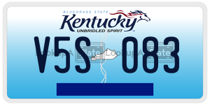 V5S083  license plate in KY