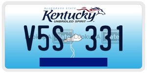 V5S331  license plate in KY