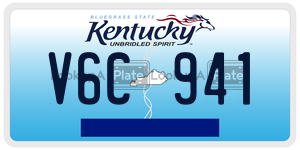 V6C941  license plate in KY