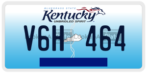 V6H464  license plate in KY