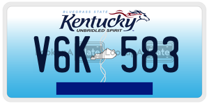 V6K583  license plate in KY