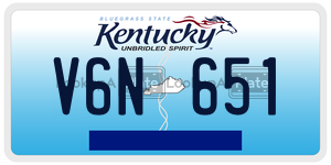 V6N651  license plate in KY