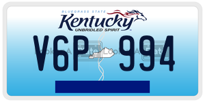 V6P994  license plate in KY